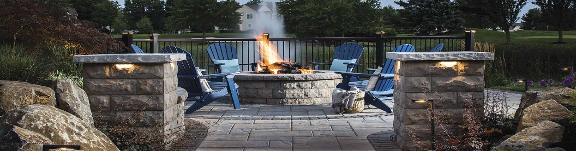 outdoor fireplace